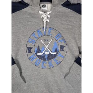 NHL Gray and Blue State of Hockey Hoodie